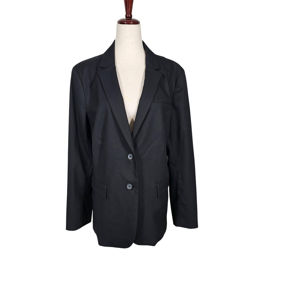 Banana Republic Blazer Womens 14 Black Lined Suit‎ Jacket Career Workwear Office
